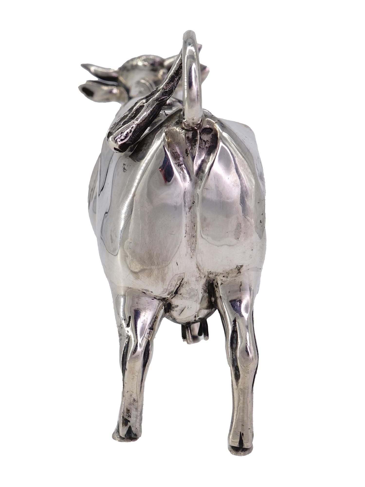 ANTIQUE DUTCH 934 STERLING SILVER COW CREAMER PIC-4